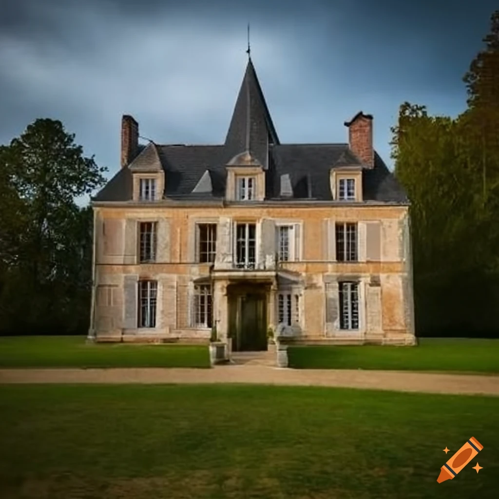 French-style brick and stone manor