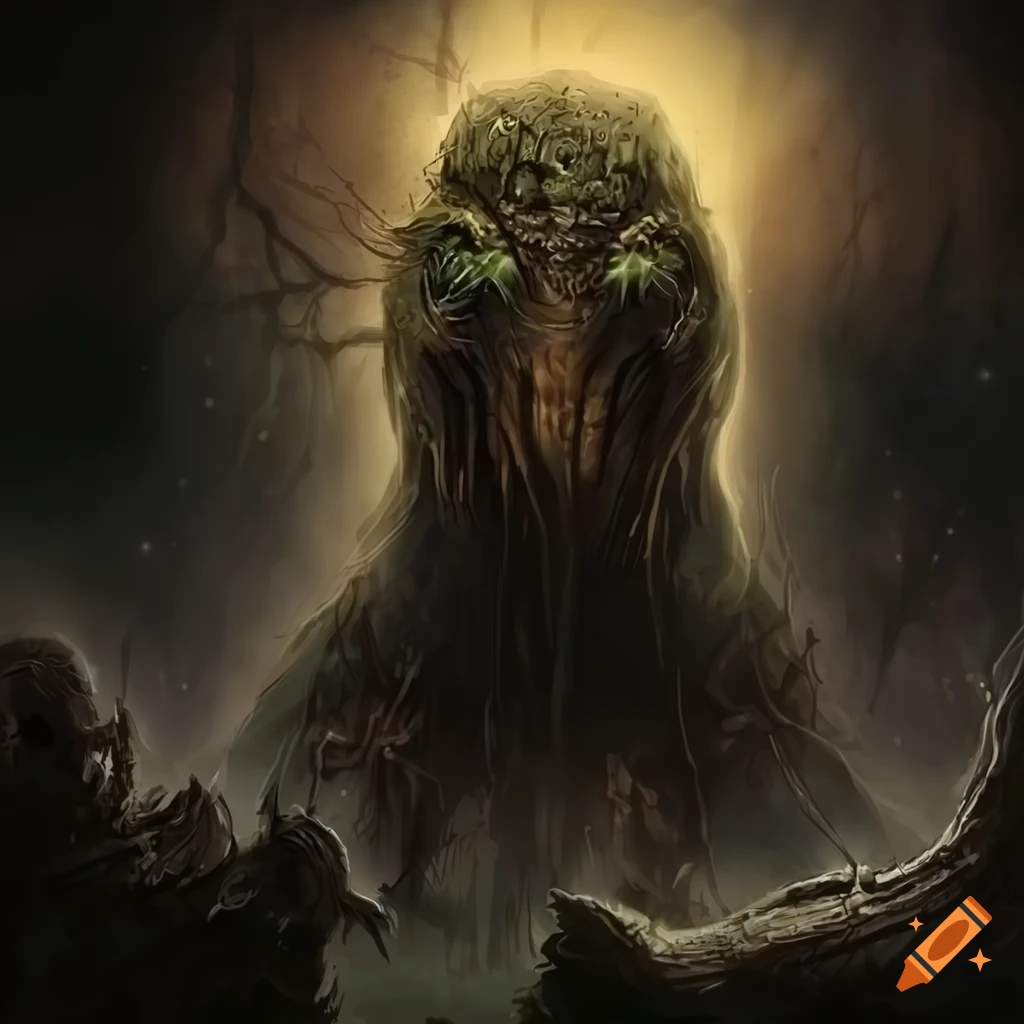image of an industrial swamp with cosmic horror elements