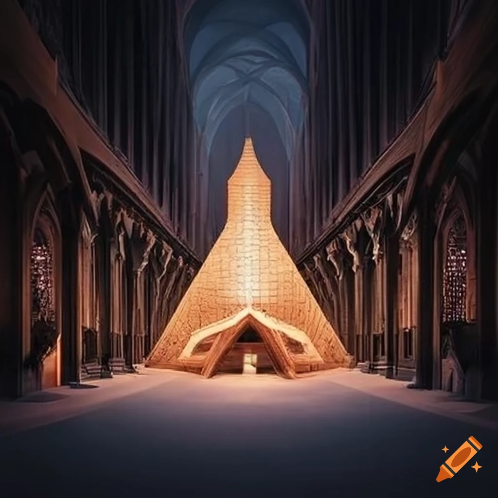 illusion of a cathedral-like cabin