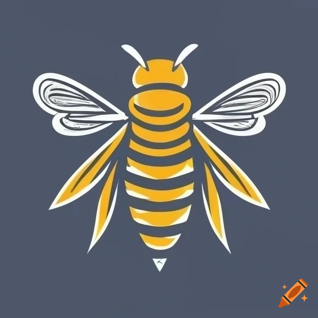 rodeo style bumblebee logo in sharp vector art