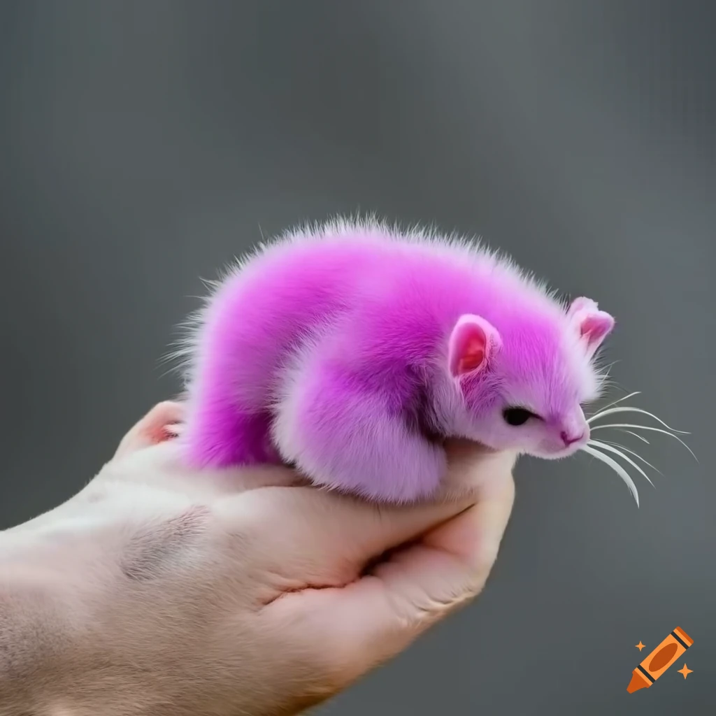 Adorable small furry animal on someone's hand