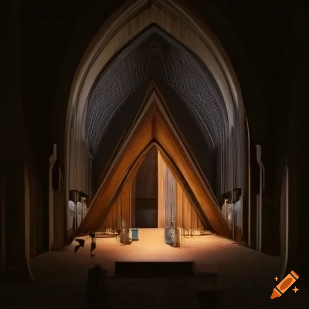 illusory cabin resembling a cathedral