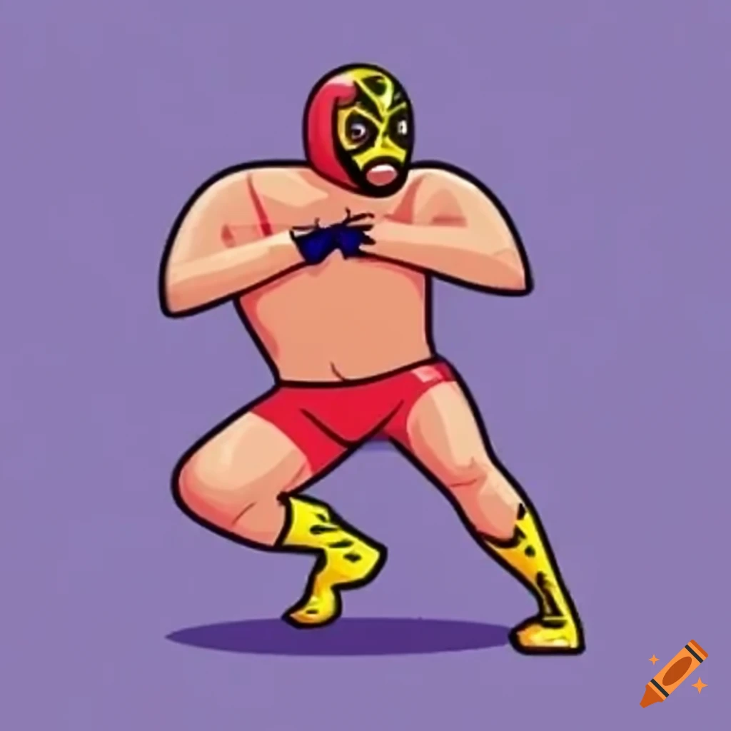 luchador practicing wrestling