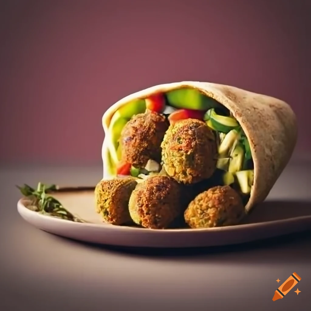 delicious falafel sandwich