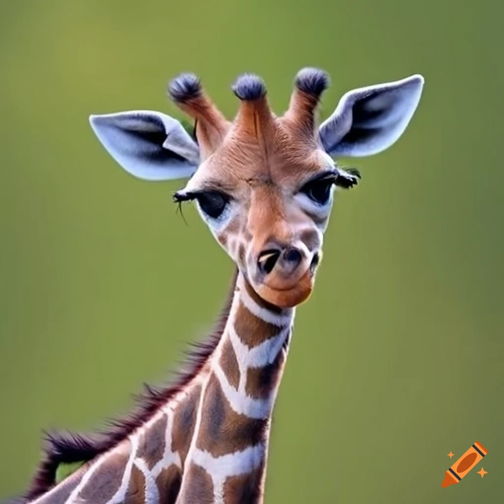 Adorable baby giraffe on Craiyon