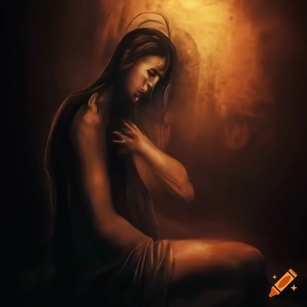 detailed representation of sorrow and hopelessness