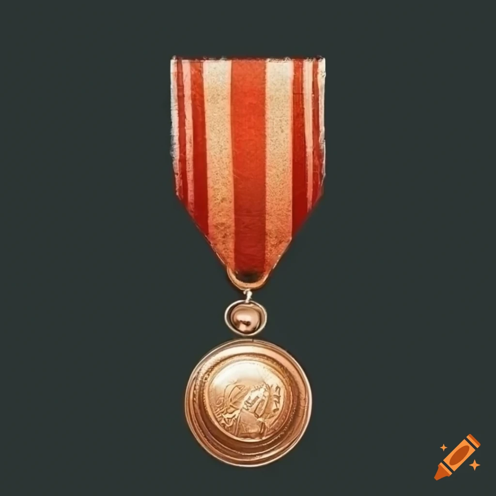 sketch of a medal on a white background