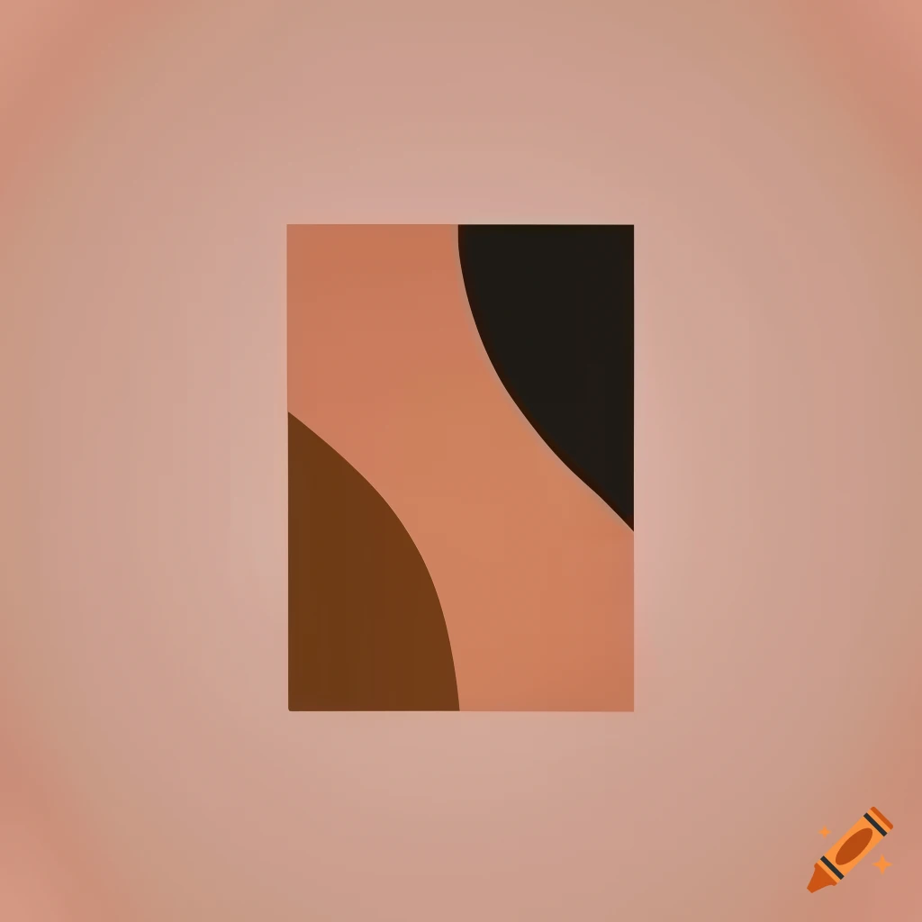 Neutral Patterned Modern Art In Peach Brown And Yellow Tones On Craiyon