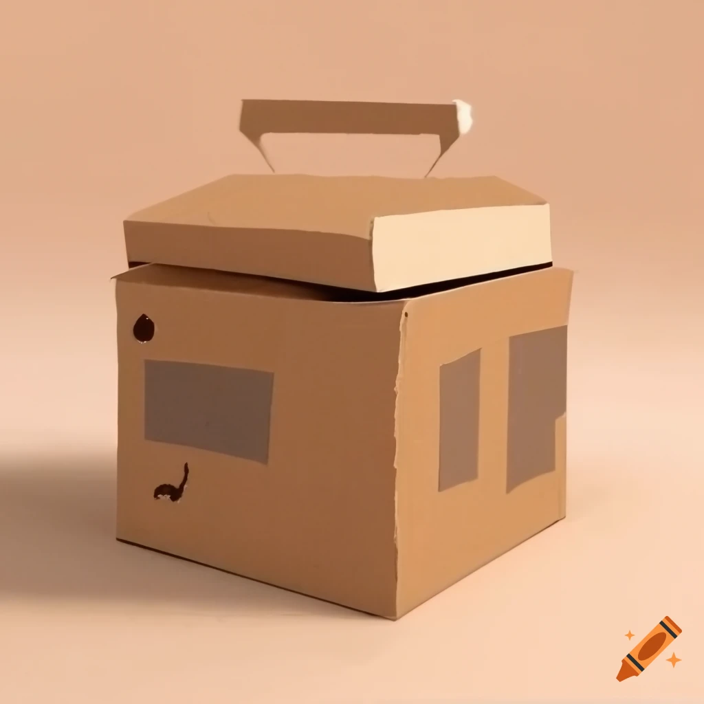 cardboard box with an element of surprise