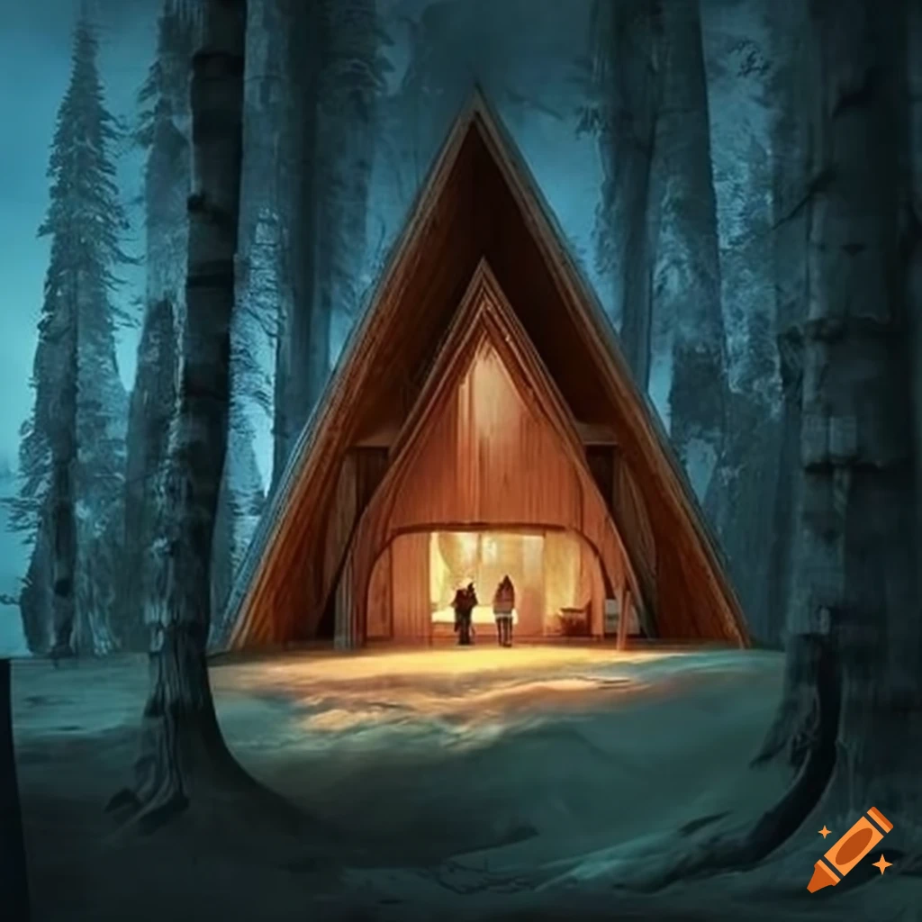 illusory dreamlike cabin architecture