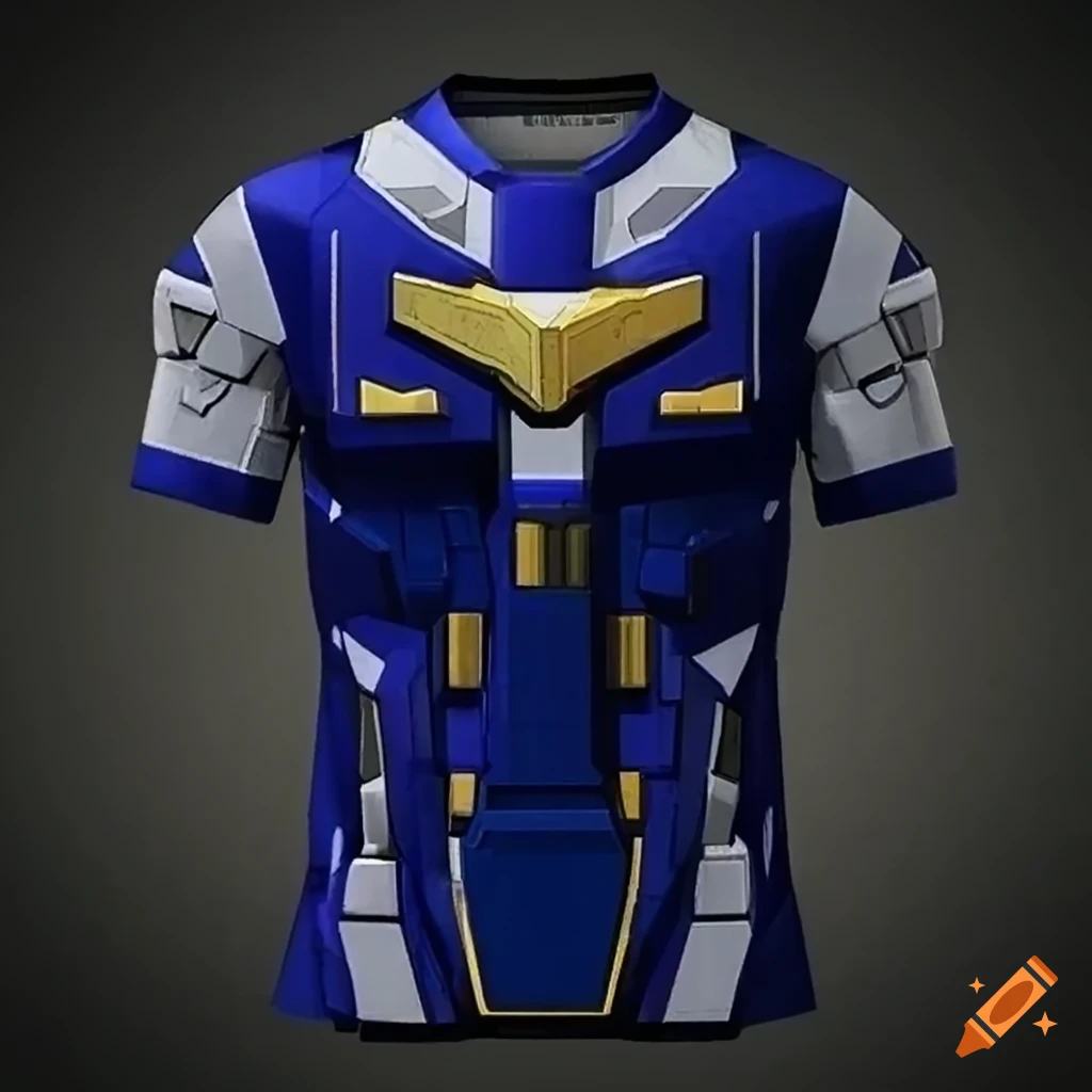 gaming jersey with gundam-inspired artwork