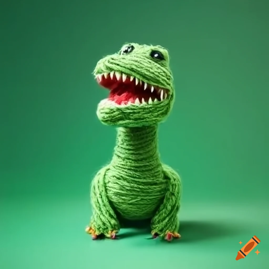 adorable yarn Tyrannosaurus rex