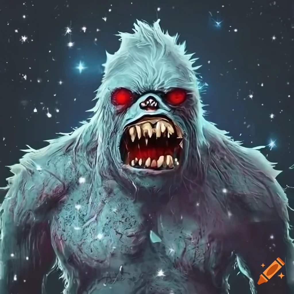 Gaming logo of an evil zombie-yeti