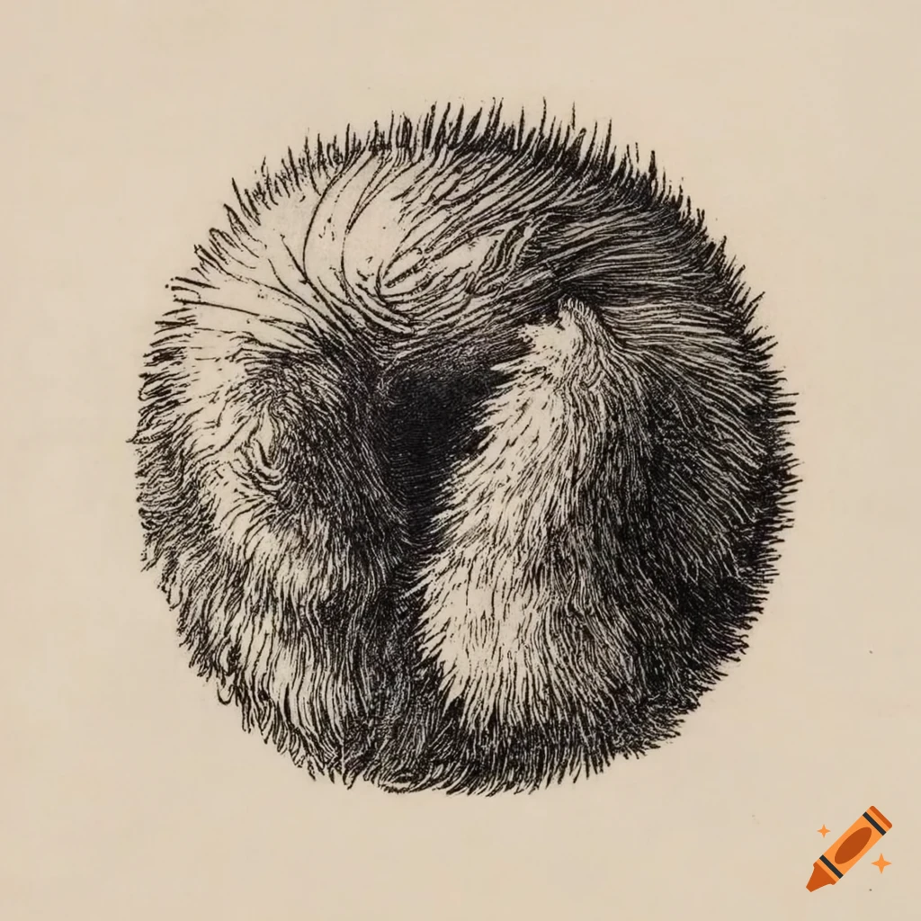 Albrecht Durer's engraving of a furry animal in midair