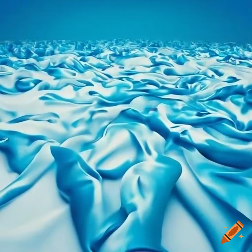 Silk carpets floating in the blue sky