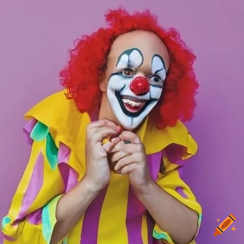 colorful and cheerful clown