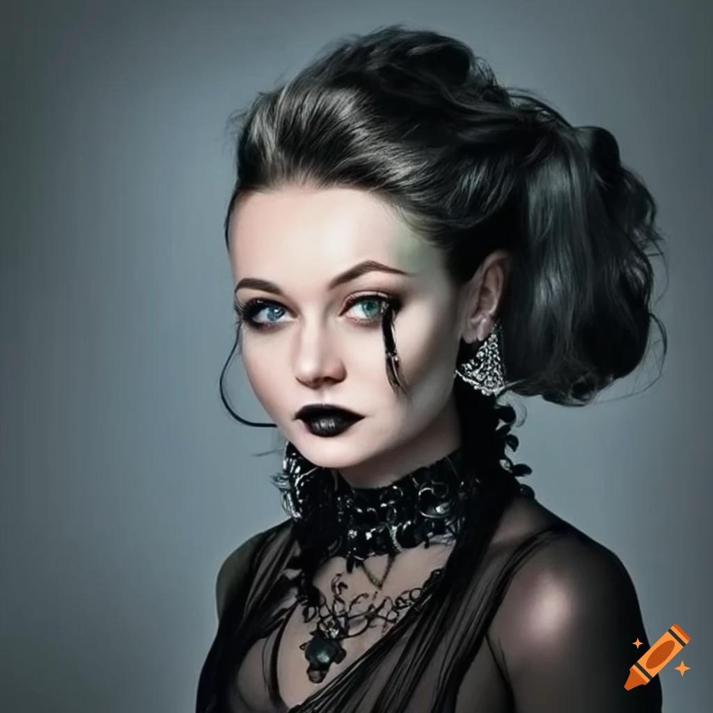 portrait of Malgorzata Socha in gothic fashion