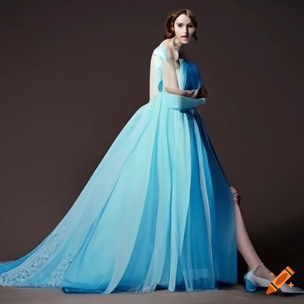 Macedonian designer gown on the runway model