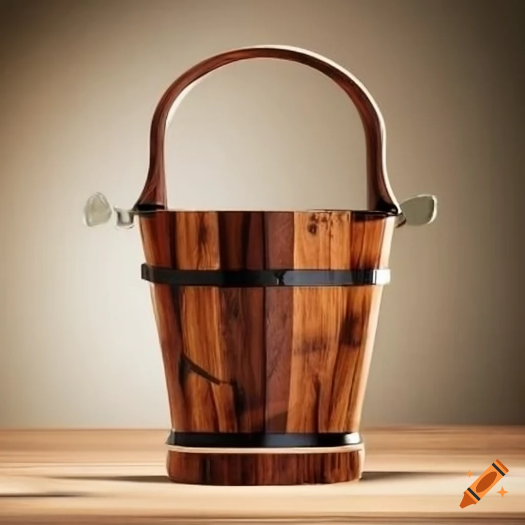 Luxury wooden champagne bucket with wine corkscrew