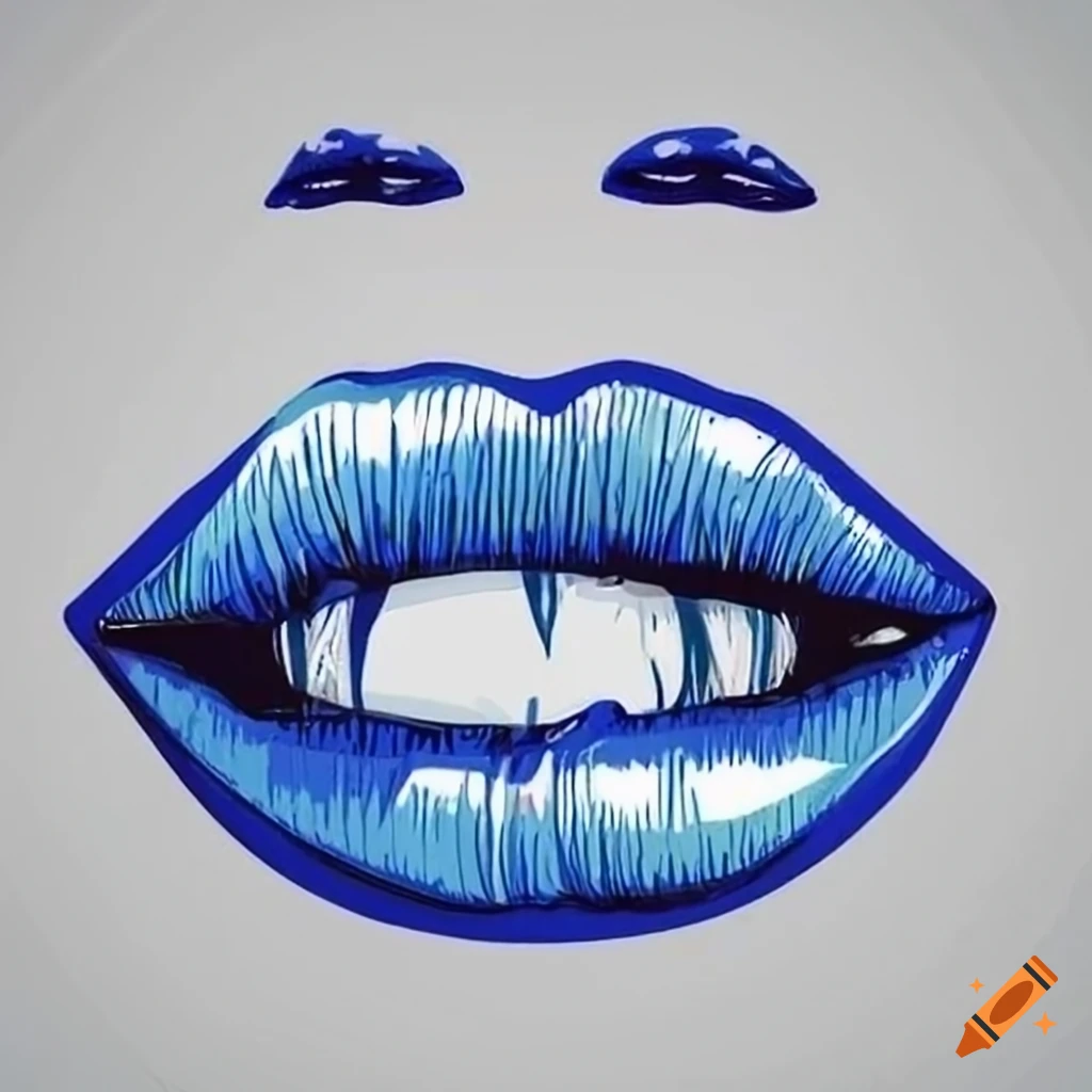 Closeup of blue lips