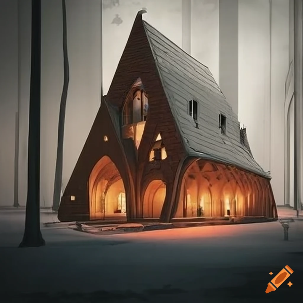 illusion of a cathedral-like cabin