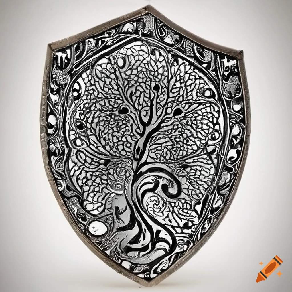 metal bicycle headbadge with tree of life design