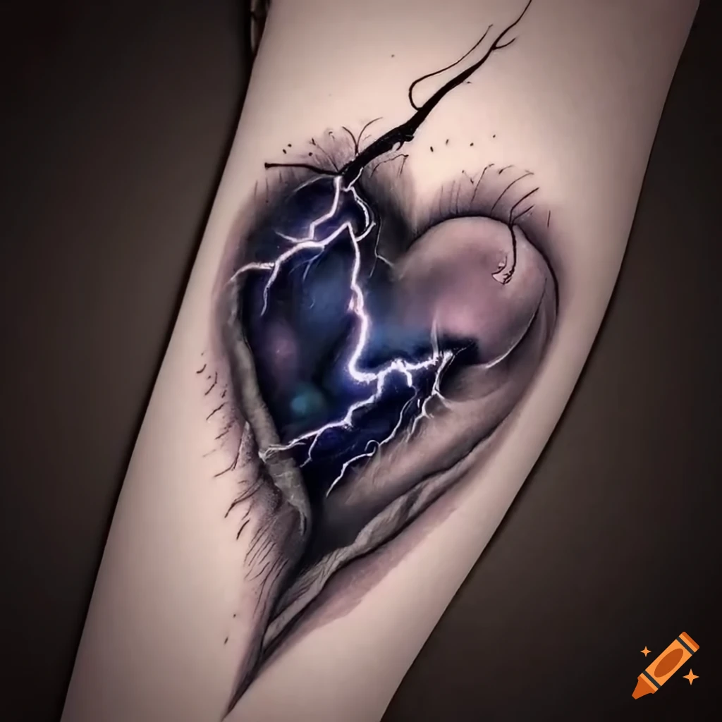 Lightning tattoo on Craiyon