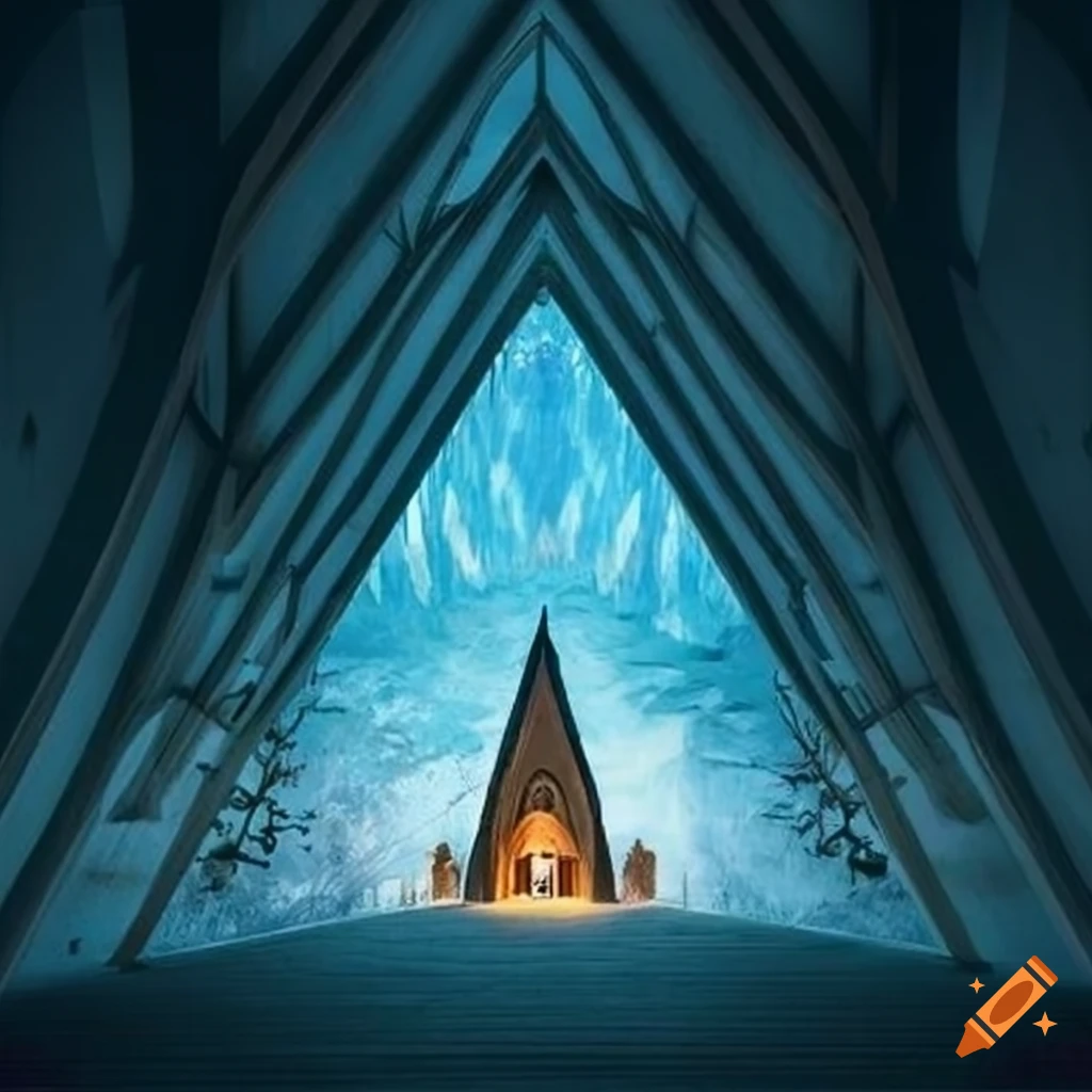 illusory calm architecture of a cathedral-like cabin