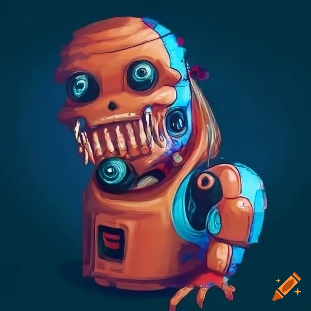 Image of a robotic chewbacca character on Craiyon