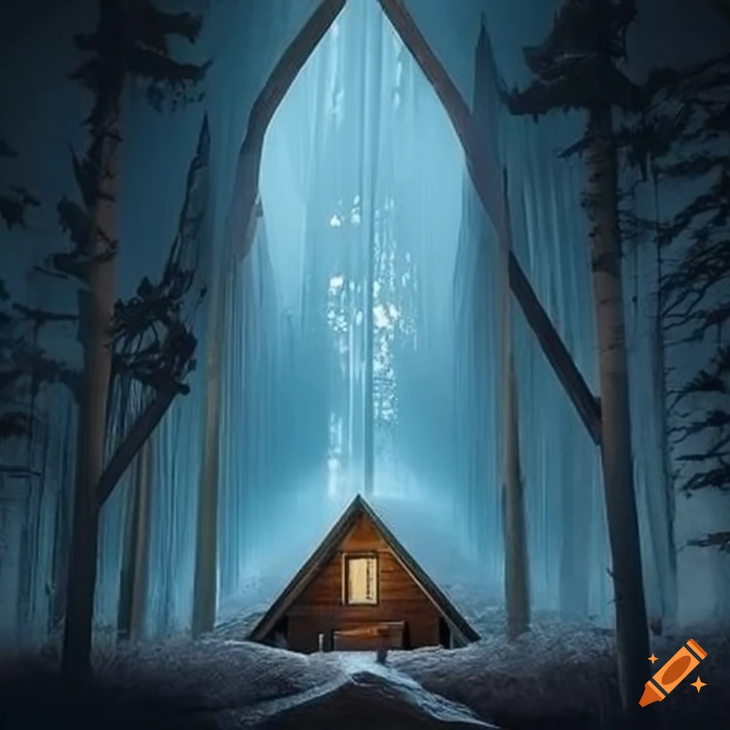 illusory architecture of a cabin resembling a cathedral
