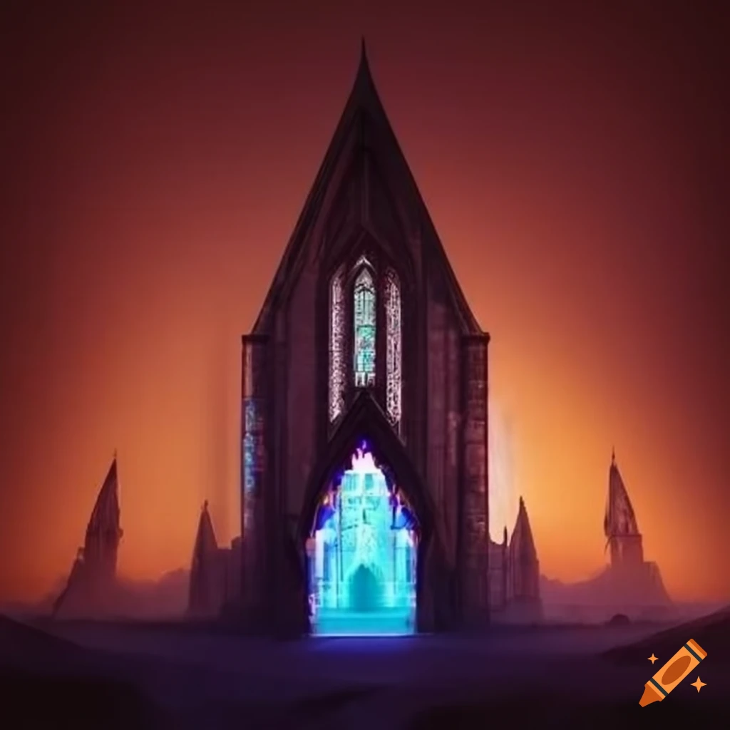 illusory vapor architecture cabin resembling a cathedral