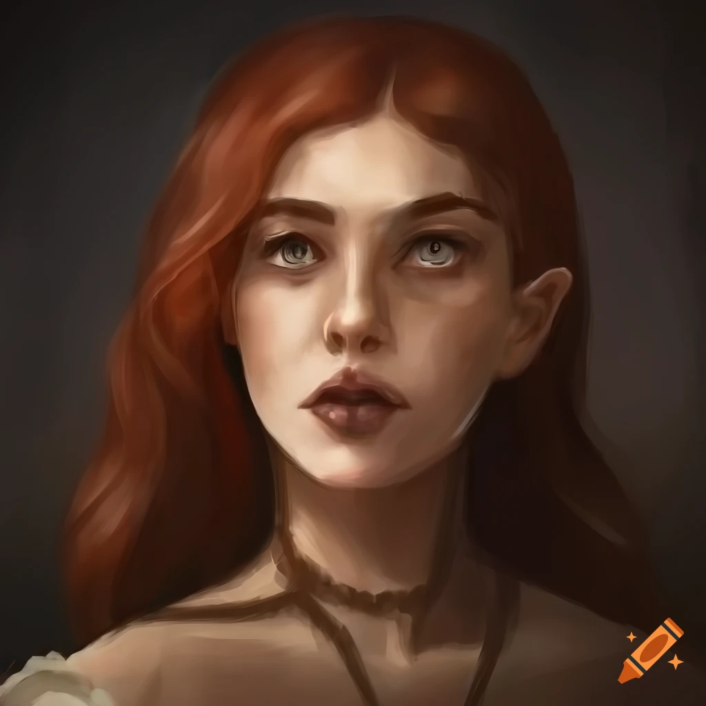 portrait of a young woman with a fantasy theme