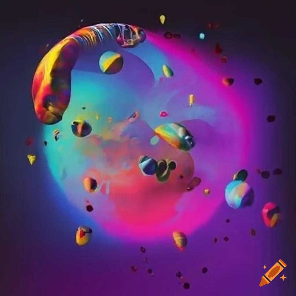 artistic album cover inspired by Coldplay's Parachutes