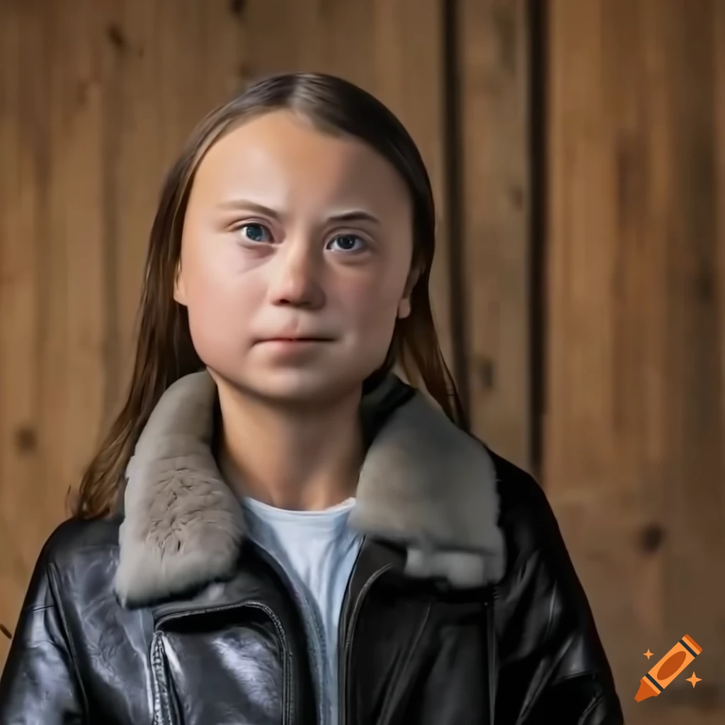 photorealistic portrait of a young woman with a sheepskin outfit