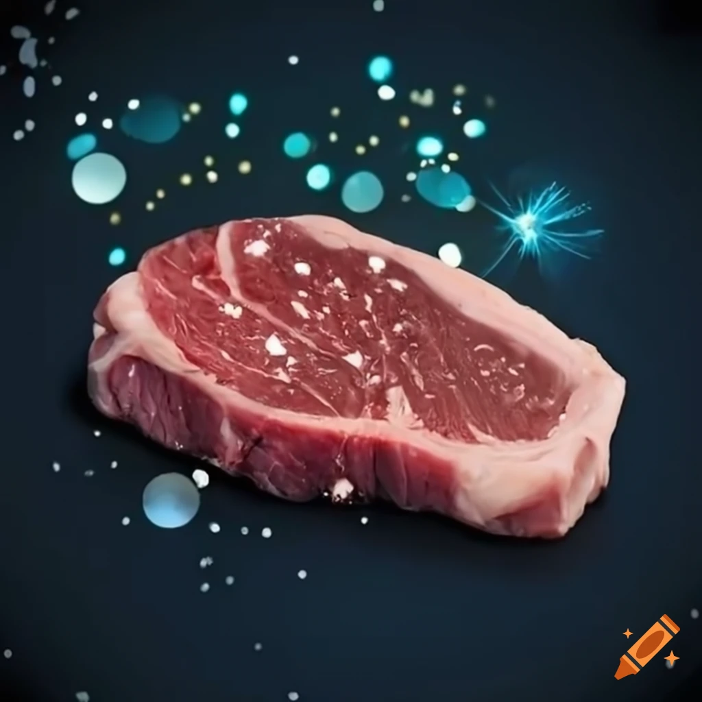 sparkling and translucent steak dish