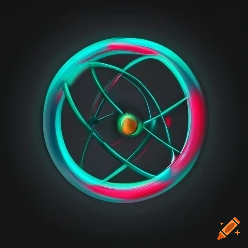 gyroscope pattern on black background