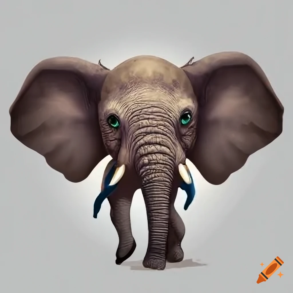 Png image of an elephant running in an endless runner game on craiyon