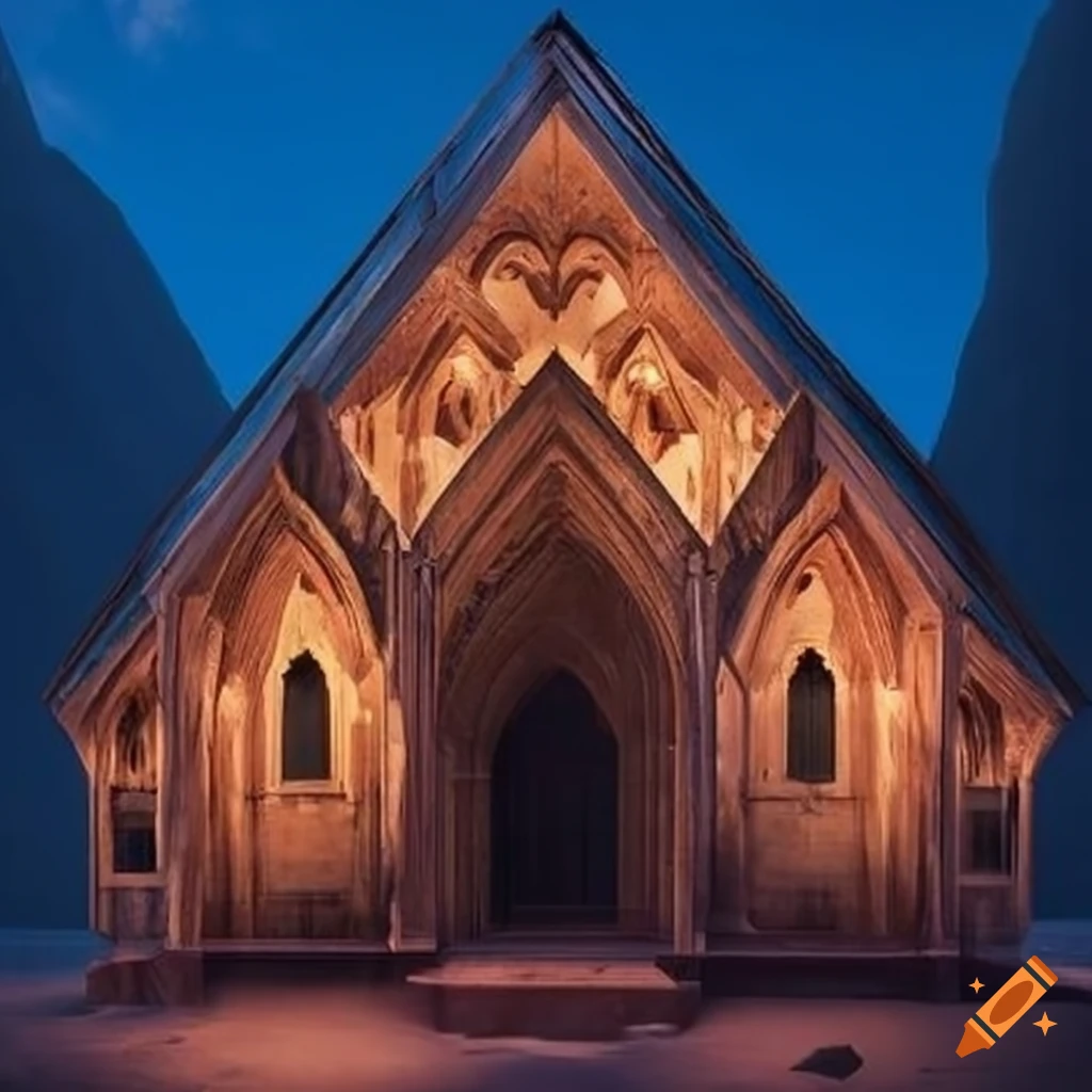 illusory stone cathedral-like cabin