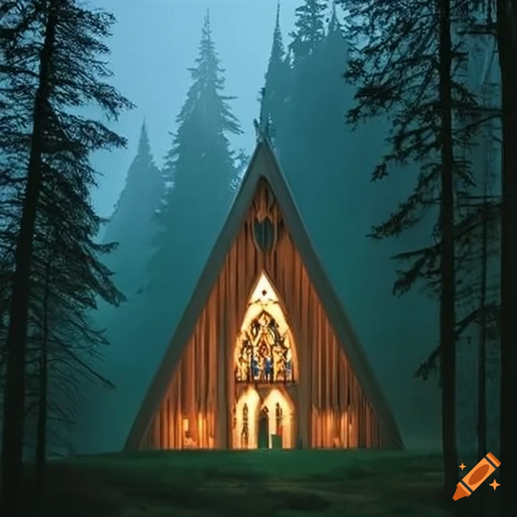 illusory cabin resembling a cathedral in Oregon
