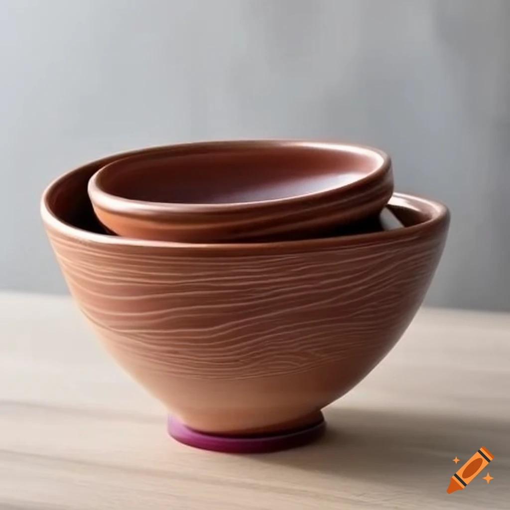 Multicolored ceramic bowls and pots on Craiyon