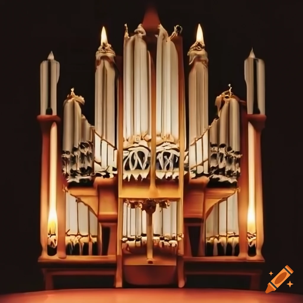 organ made of candle pipes