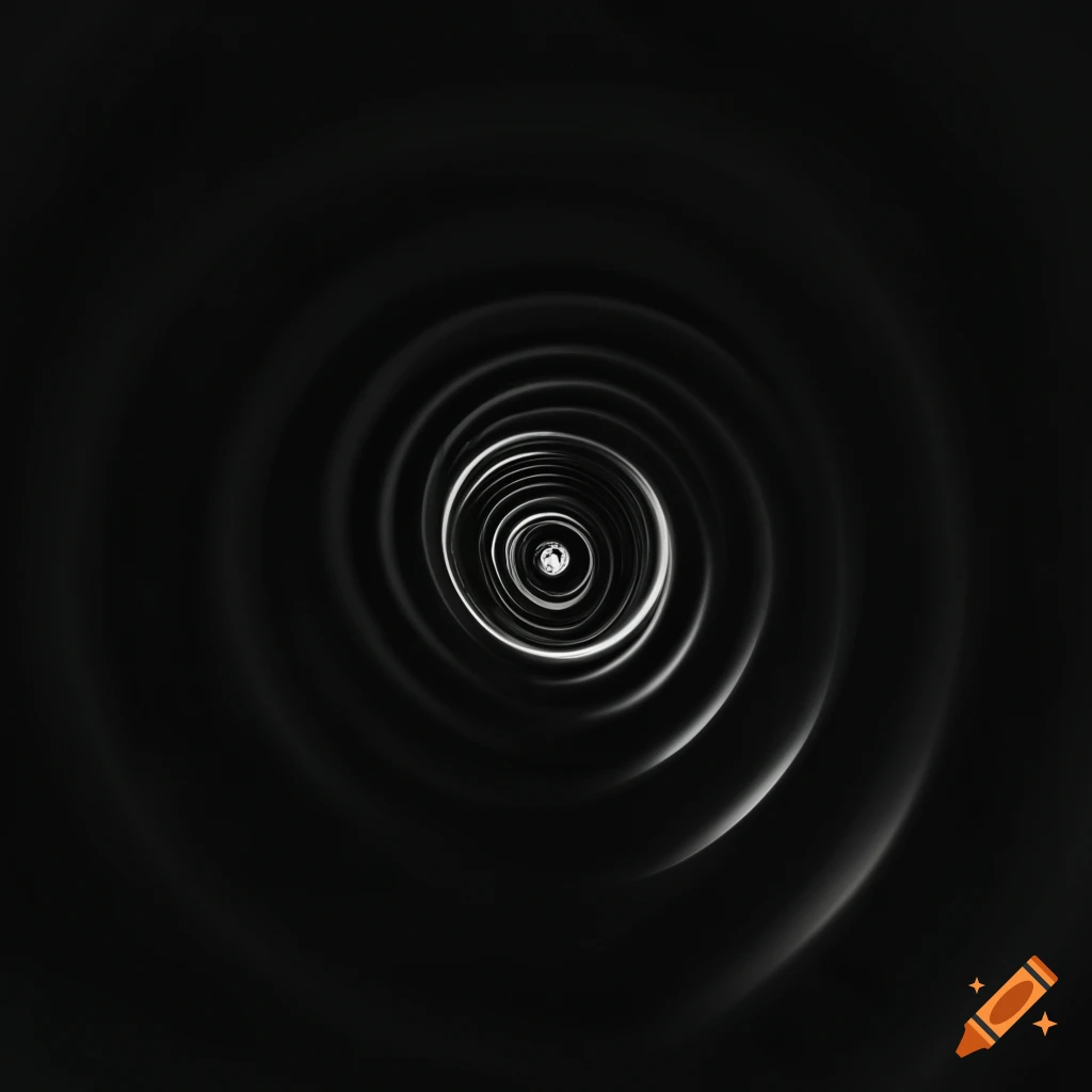 minimal time spiral on black background