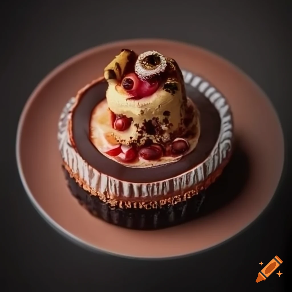 photorealistic evil-looking desserts