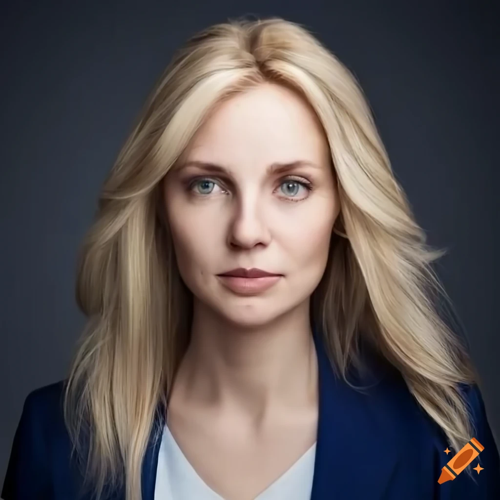 Portrait Of A Female Politician With Long Hair On Craiyon