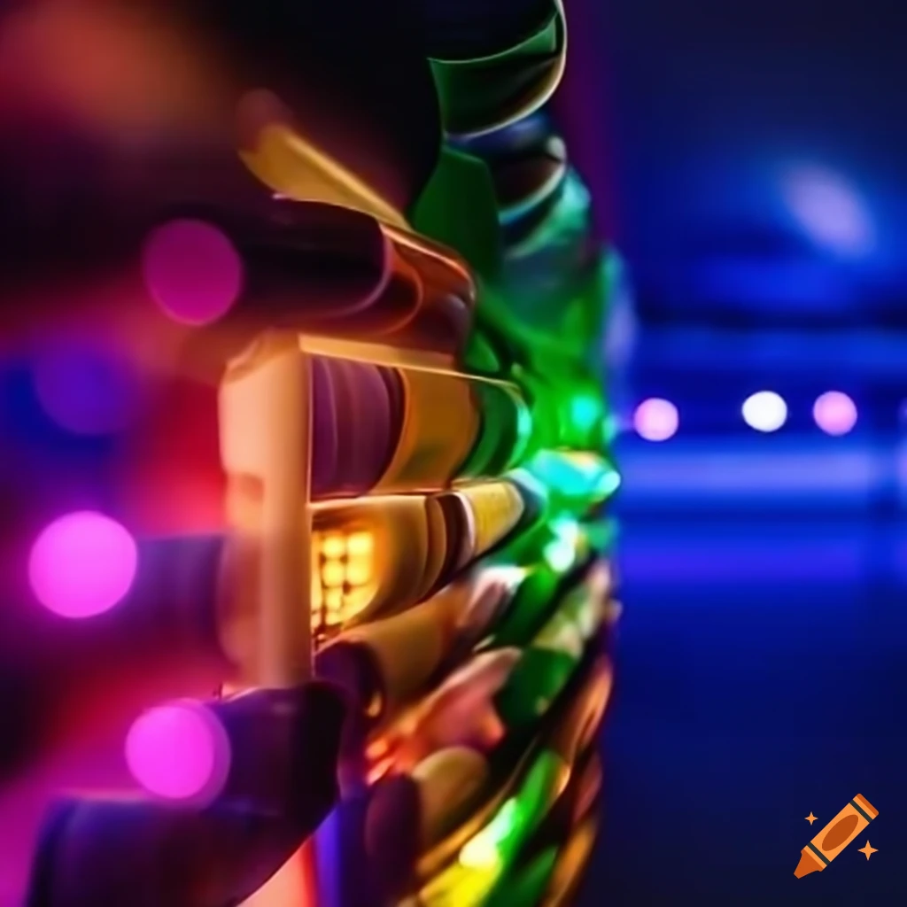 vibrant illuminated tubes artwork