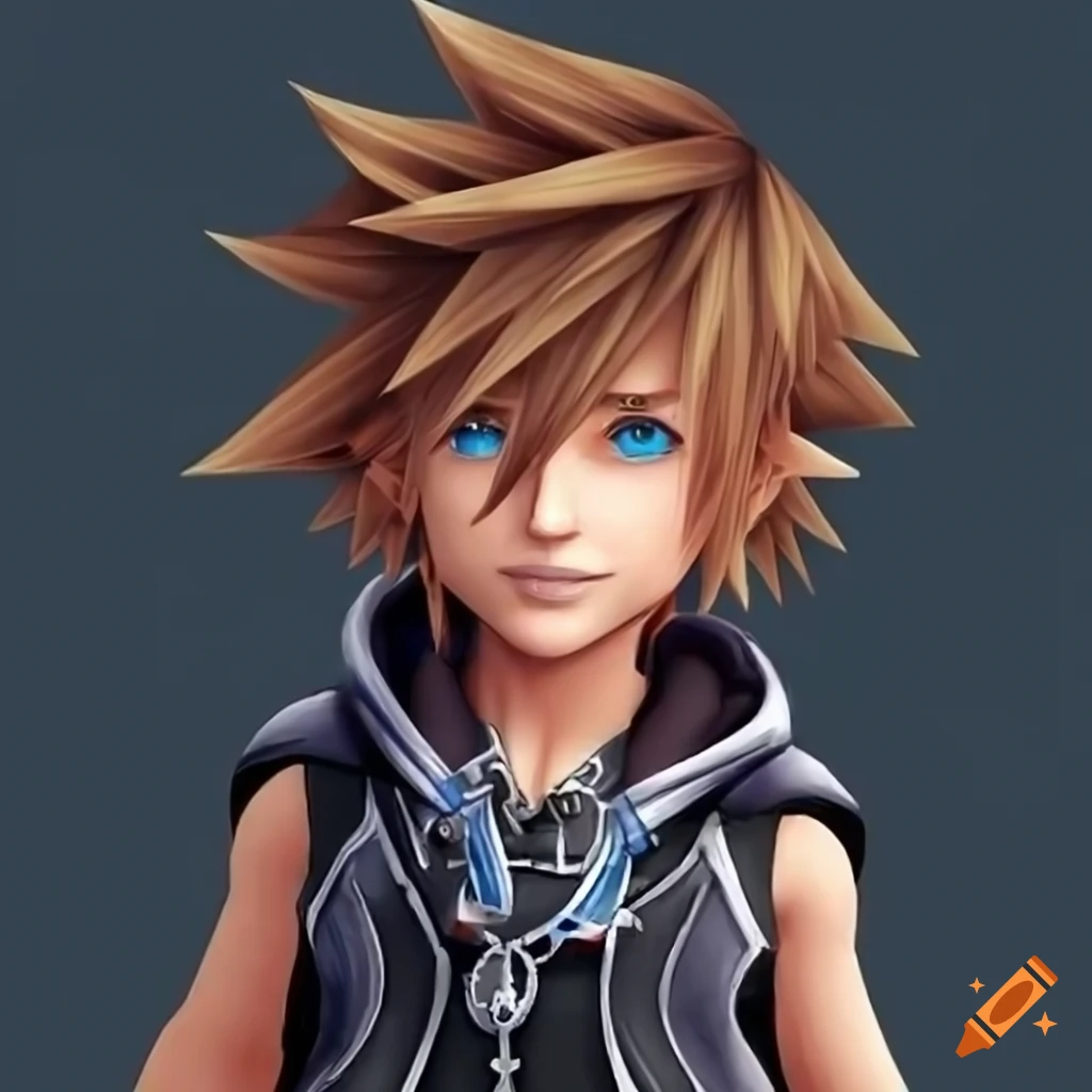 Male character design from kingdom hearts on Craiyon