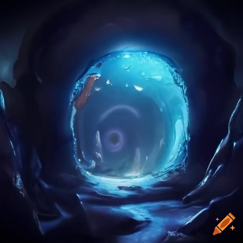 portal with crystalized background