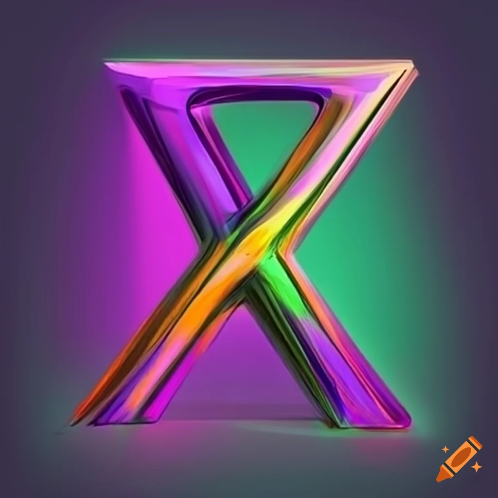 Colorful x letter design