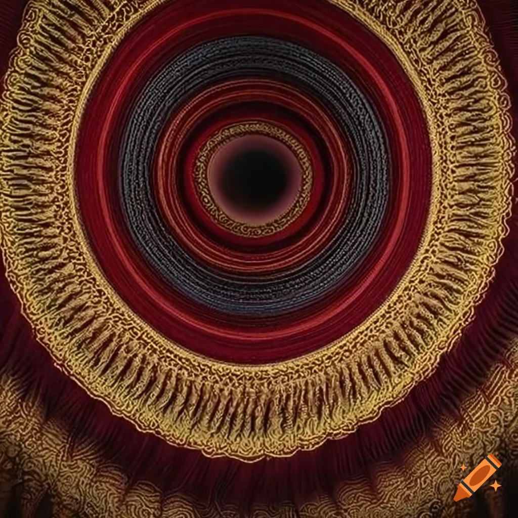 Italian silk with sunburst design on Craiyon