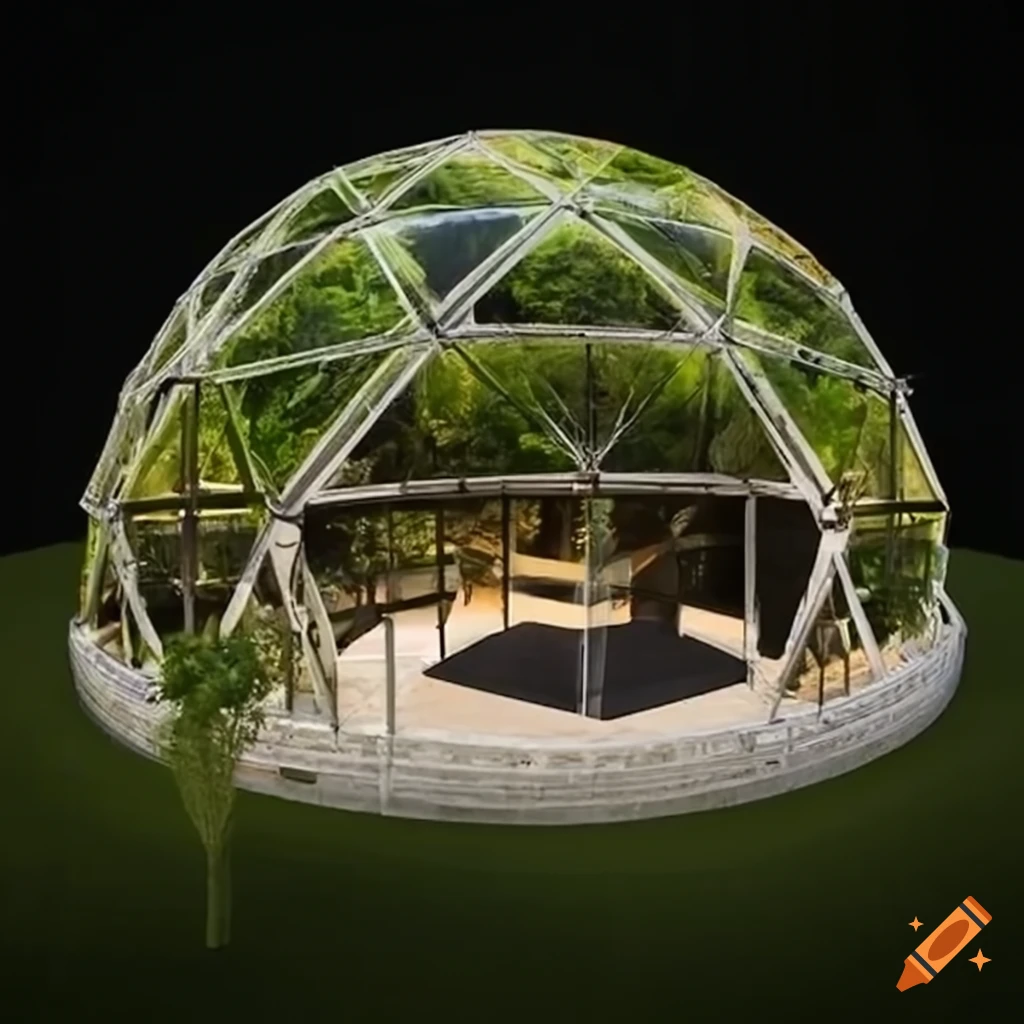 dome with vertical gardens inside